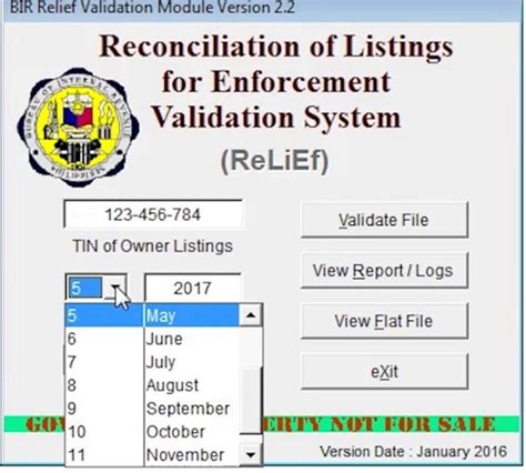 alphalist data entry|bir relief data entry.